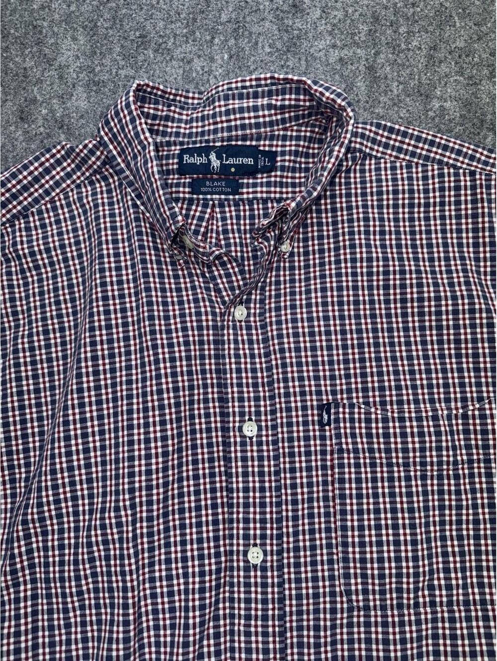 Polo Ralph Lauren Dress Shirt Blake Long Sleeve Plaid Mens Size Large